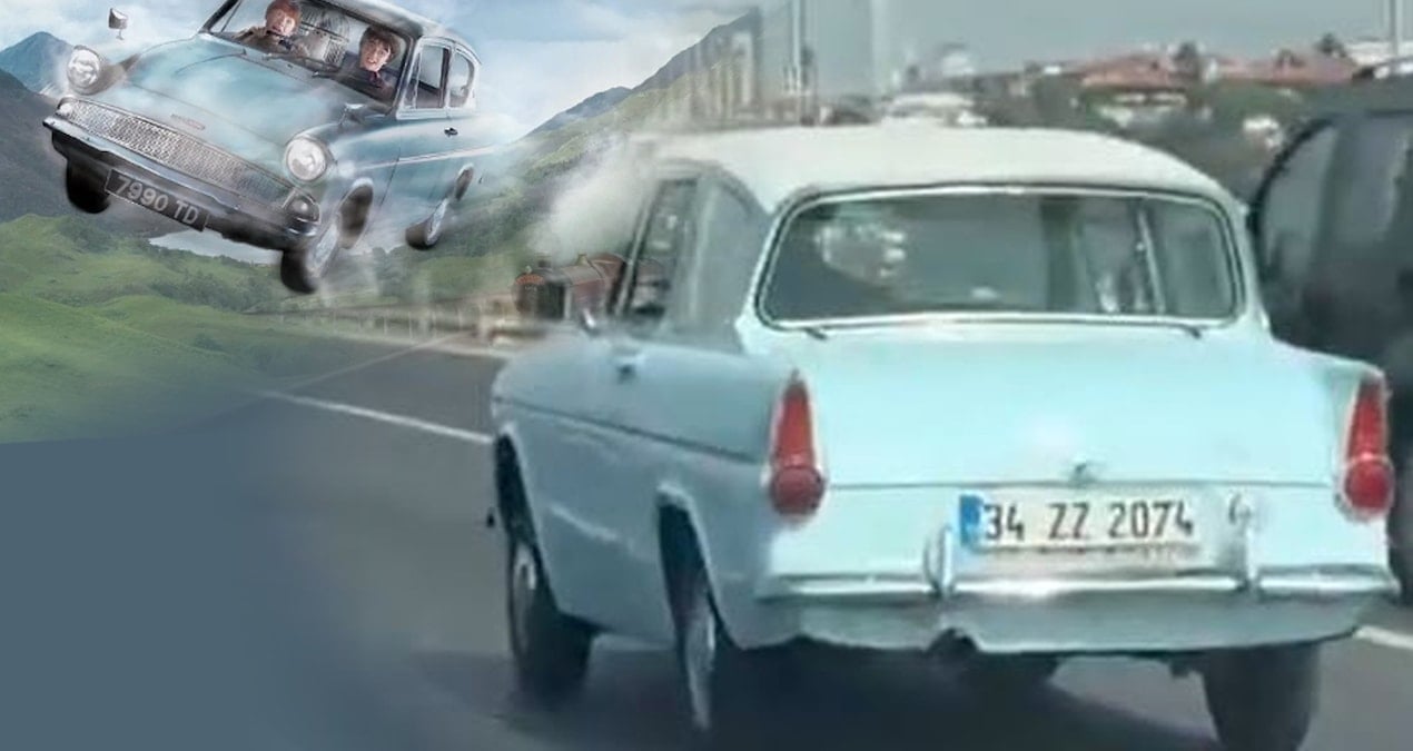 Harry Potter’ın uçan otomobiline selfie çekerken çarptılar: Boğaziçi Köprüsü’nde talihsiz kaza!