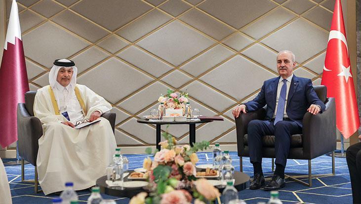 tbmm baskani kurtulmus katar devleti sura meclisi baskani ghanim ile gorustu CRZYHmQH